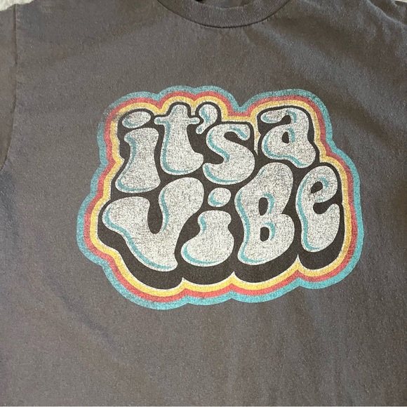 Gray Short Sleeve Tee “It's a Vibe” - Picture 2 of 4